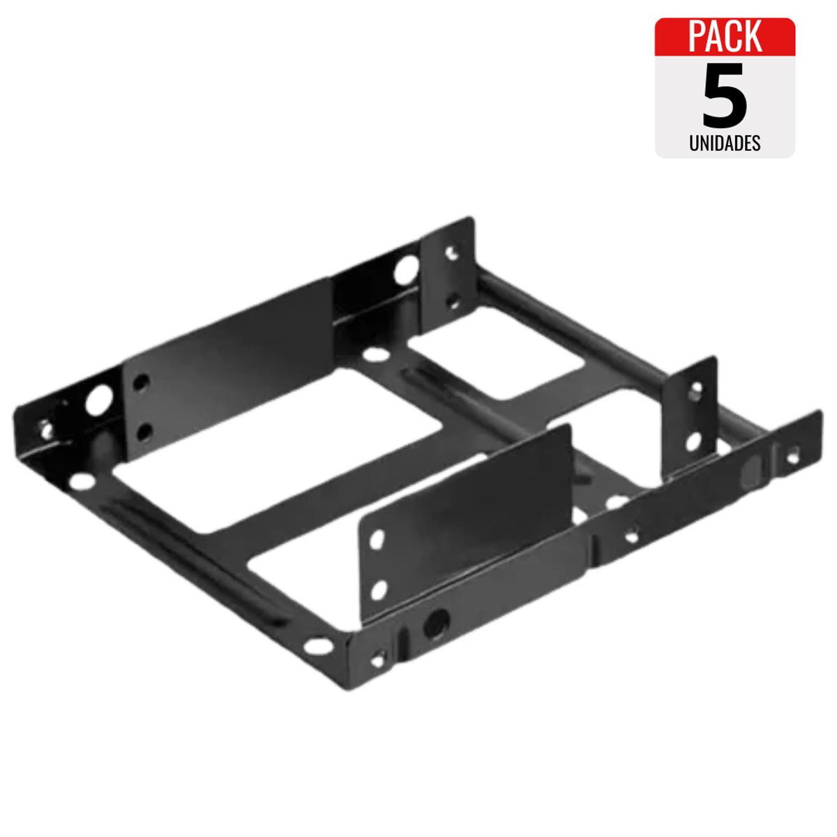GENERICO - pack 5 de Adaptador Soporte Disco 2.5" a 3.5" – Para Gabinete de PC o DVR