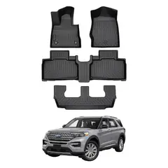 BLACK SNAKE OFF ROAD EQUIPMENT - Set Cubre Piso Calce Perfecto Ford Explorer 7 seat 2020-2024