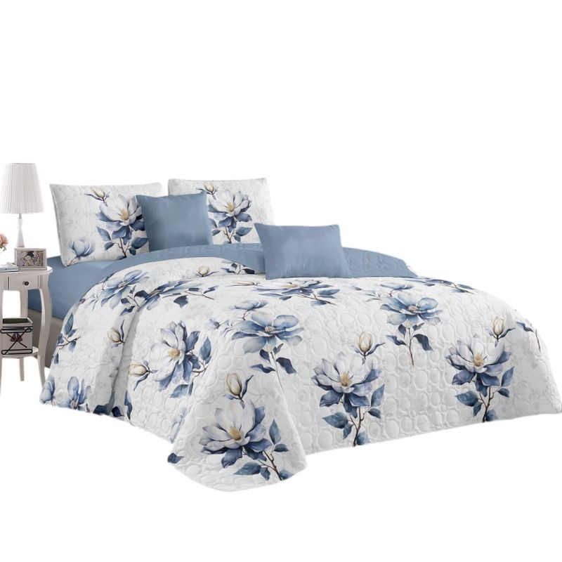 ANGELES DEL HOGAR - CUBRECAMA QUILT DE VERANO CON DISEÑO TF KING