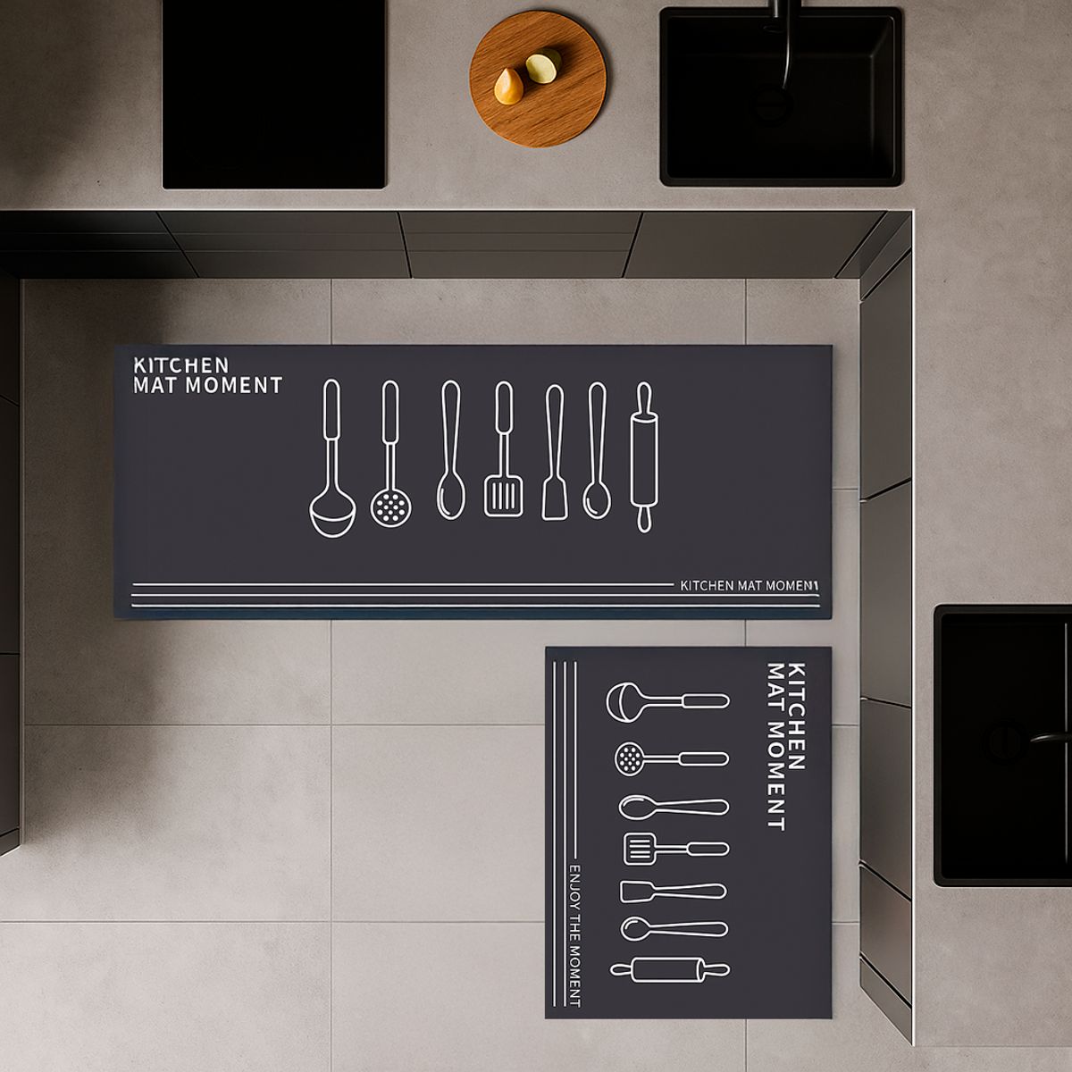 ARMONIA - Alfombra antideslizante 40x120 utensilios cocina lavable duradera 729