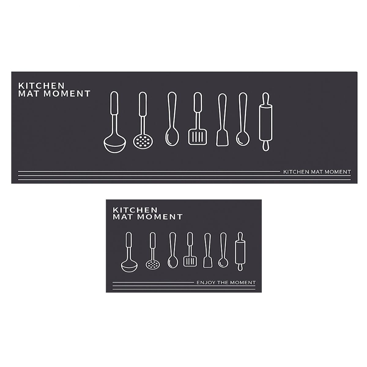 ARMONIA - Alfombra cocina 40x120 utensilios diseño moderno antideslizante 729