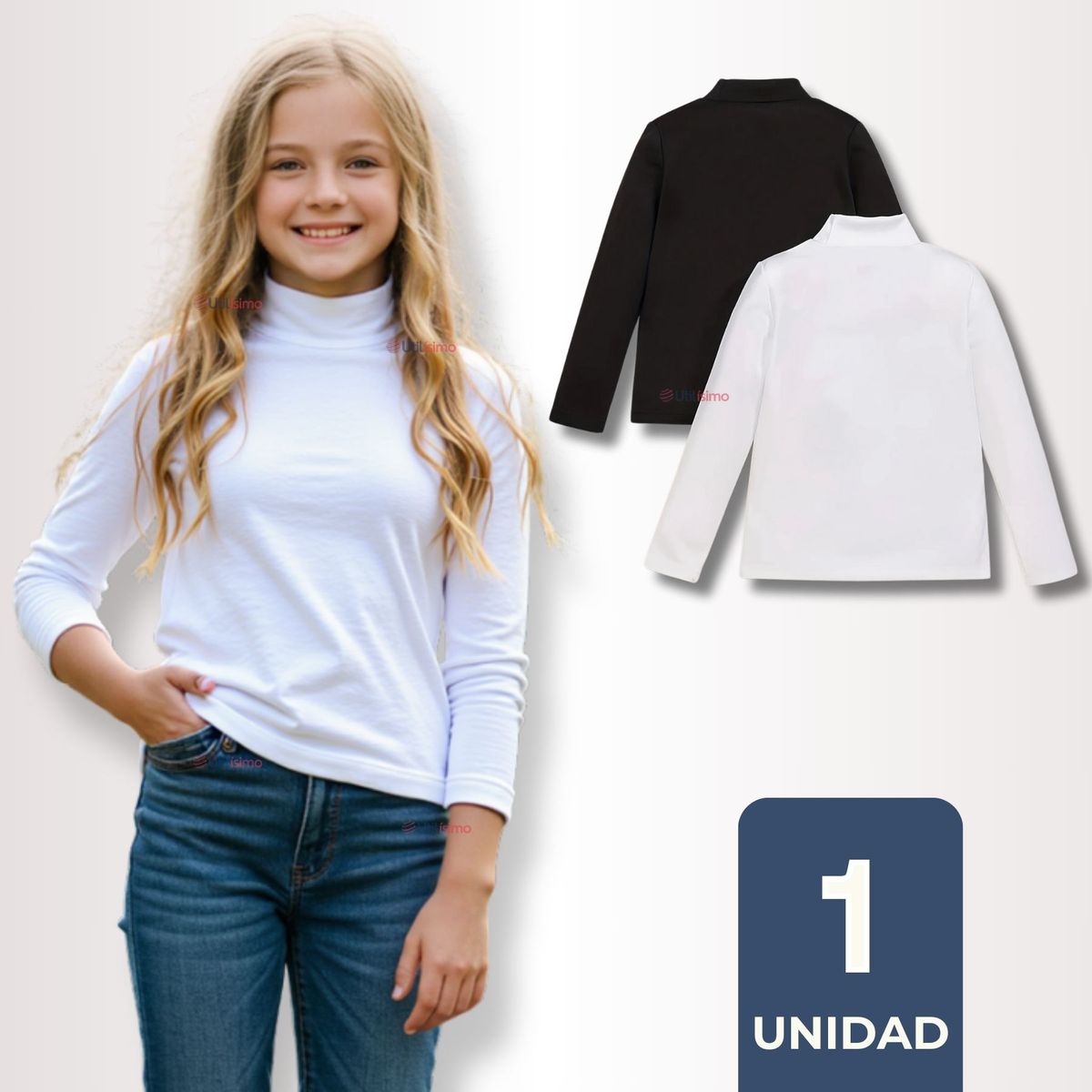 UTILISIMO - Camiseta Beatle Algodón Primera Capa Juvenil Niña Polera Surtidos