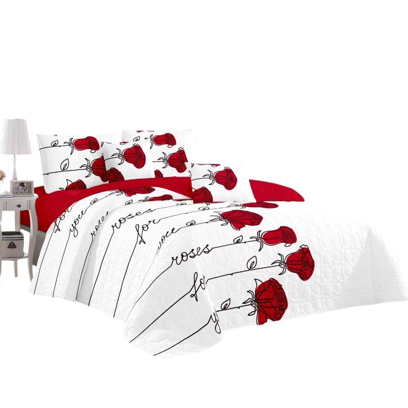 ANGELES DEL HOGAR - CUBRECAMA QUILT DE VERANO CON DISEÑO TF KING