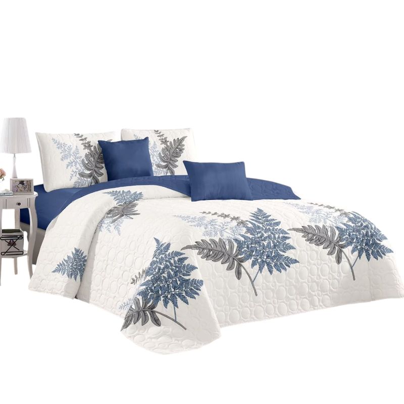ANGELES DEL HOGAR - CUBRECAMA QUILT DE VERANO CON DISEÑO TF KING
