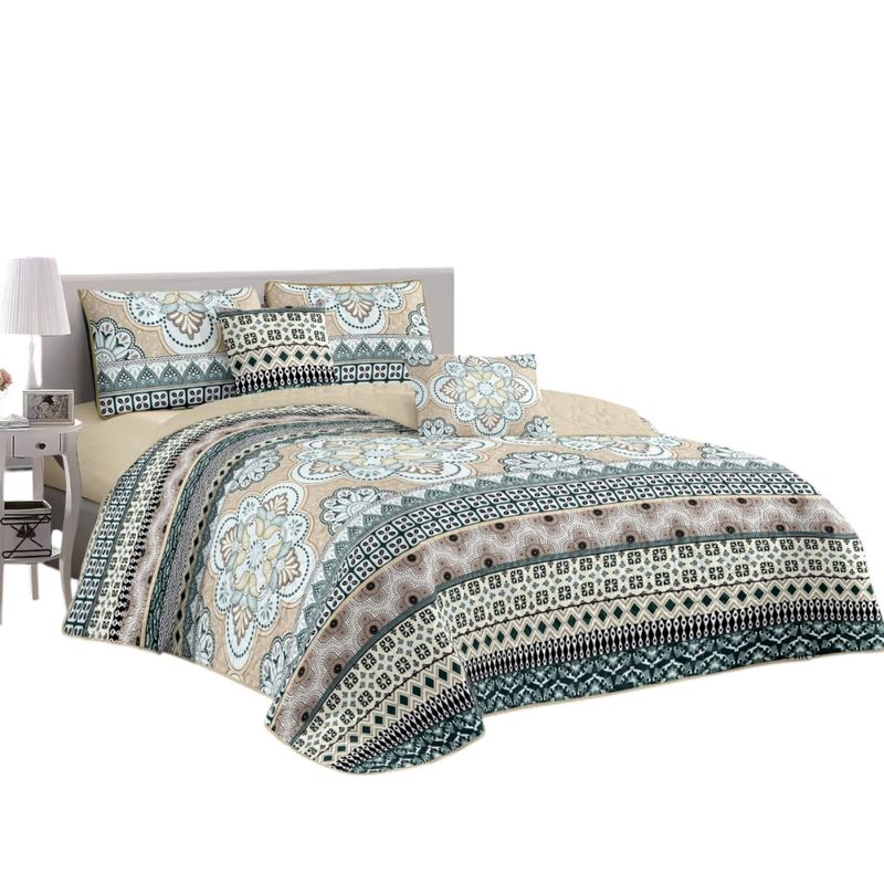 ANGELES DEL HOGAR - CUBRECAMA QUILT DE VERANO CON DISEÑO TF KING