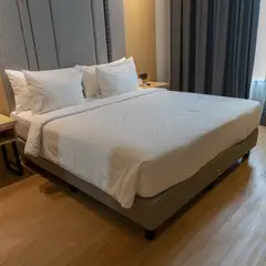LE NUIT - Sábana Super King Algodón Egipcio 300 Hilos Liso Blanco