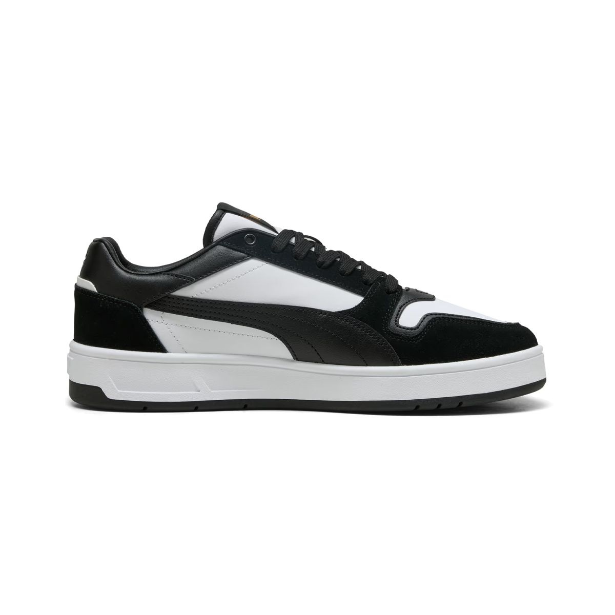 PUMA - Zapatillas Hombre Court Classic Gamuza Puma Blancas/Negras