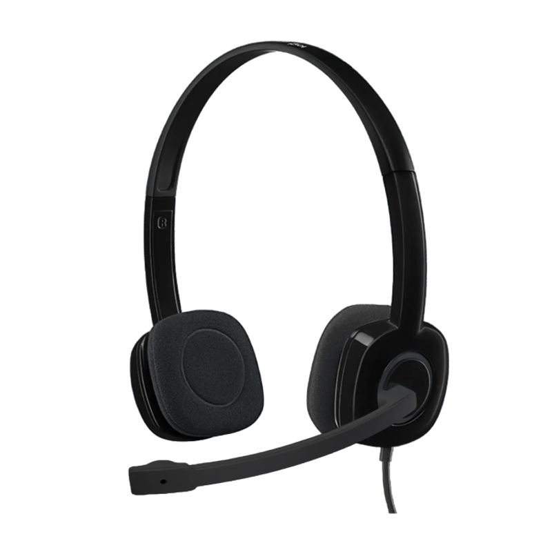 LOGITECH - H151 Audífonos con Micrófono Jack 35mm Negro Cómodos y Livianos