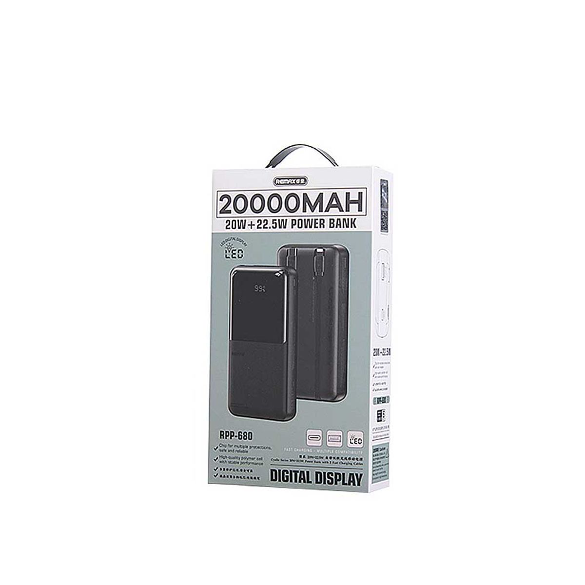 REMAX - Power Bank Remax RPP-680 - Color Negro