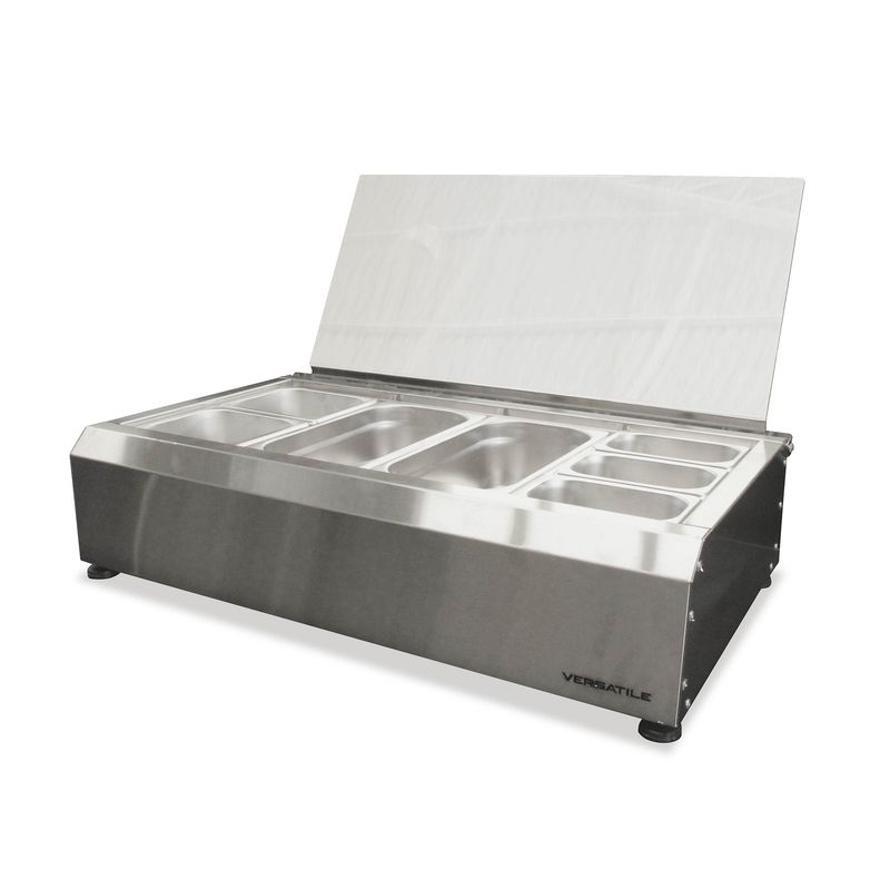 VERSATILE - Salsera 7  estaciones de Sobremesa 780-inox