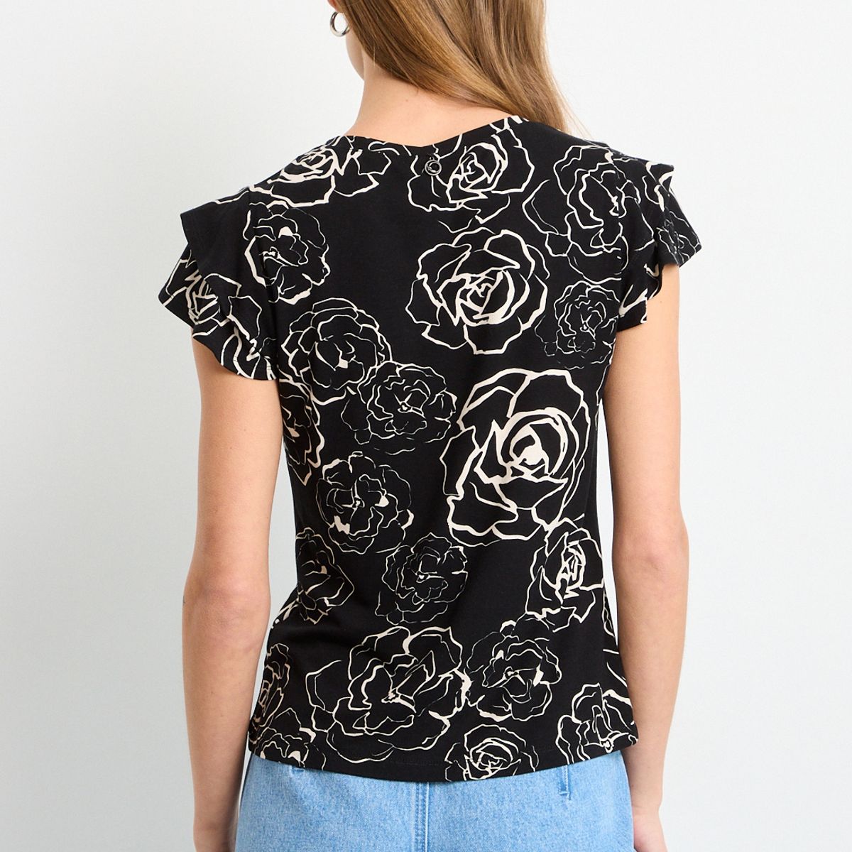 IO - Polera Manga Corta Mujer Negro IO