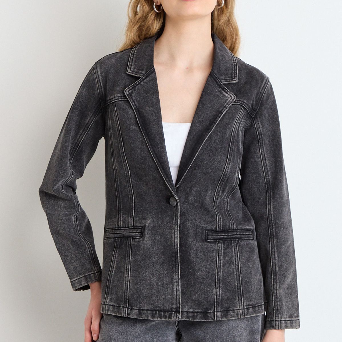 IO - Blazer Mujer Gris IO