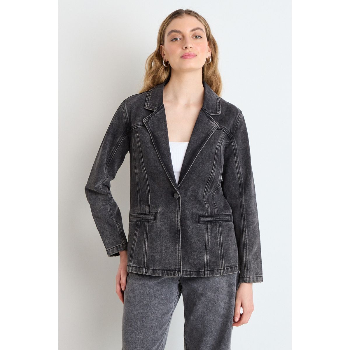 IO - Blazer Mujer Gris IO