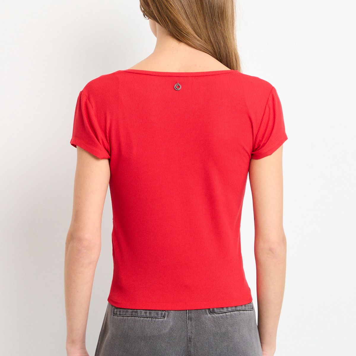 IO - Polera Manga Corta Mujer Rojo IO