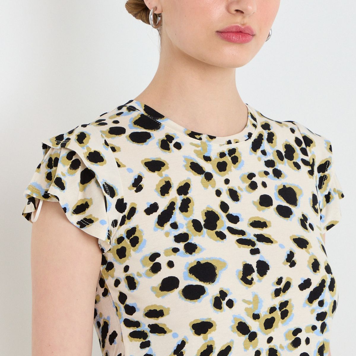 IO - Polera Manga Corta Mujer Beige IO