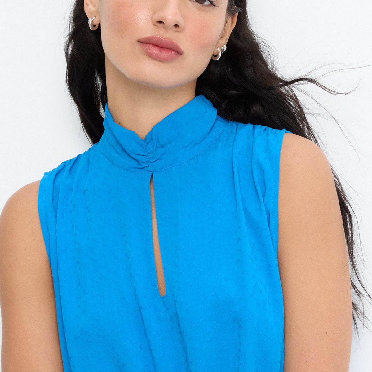 IO - Blusas Sin Manga Mujer Azul IO