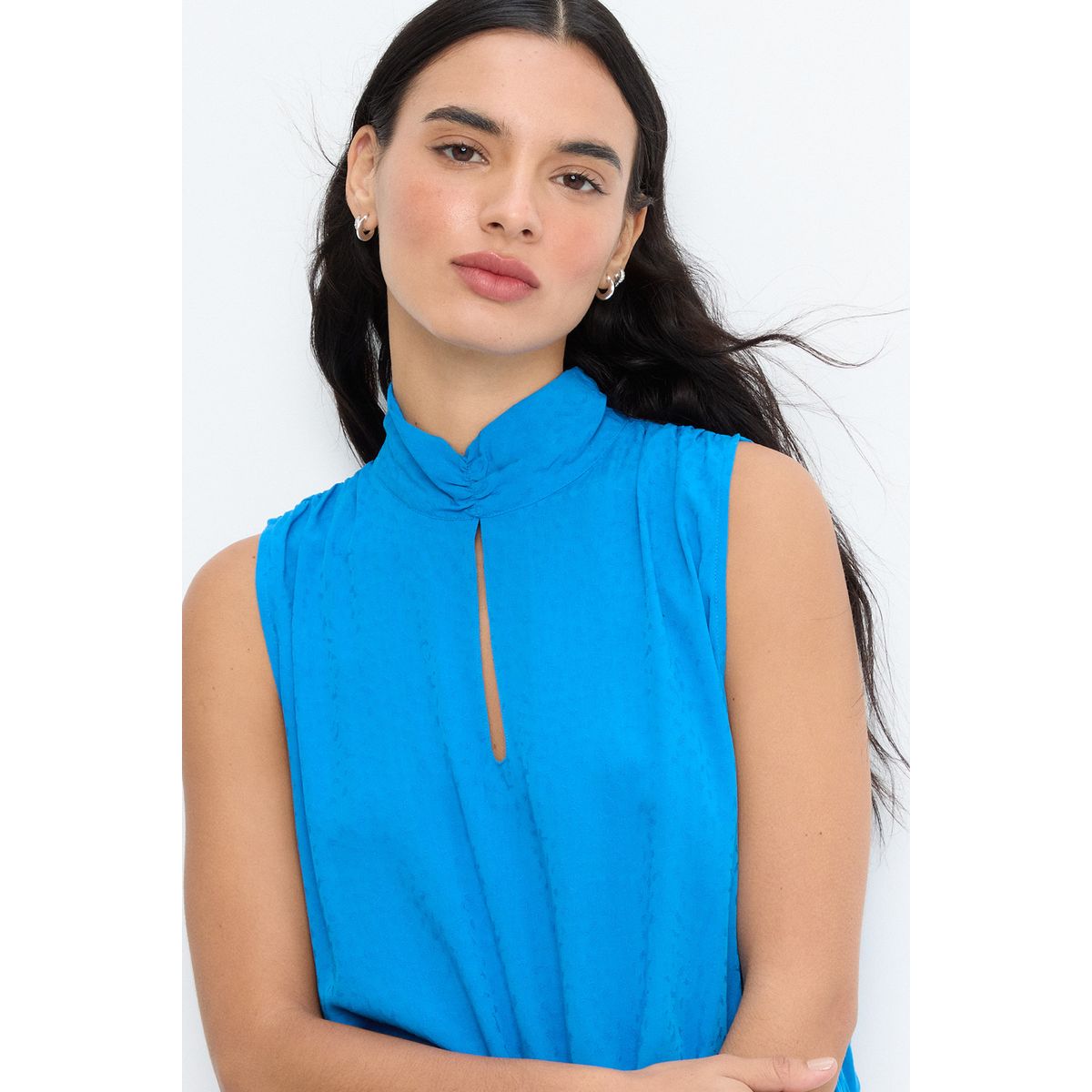 IO - Blusas Sin Manga Mujer Azul IO