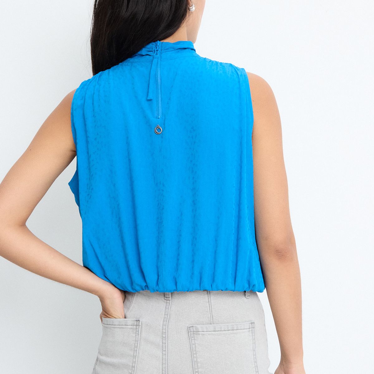 IO - Blusas Sin Manga Mujer Azul IO