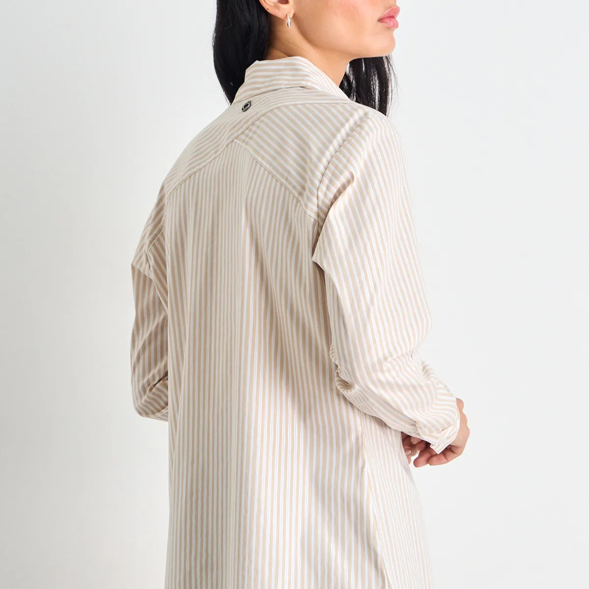 IO - Blusas Manga Larga Mujer Beige IO