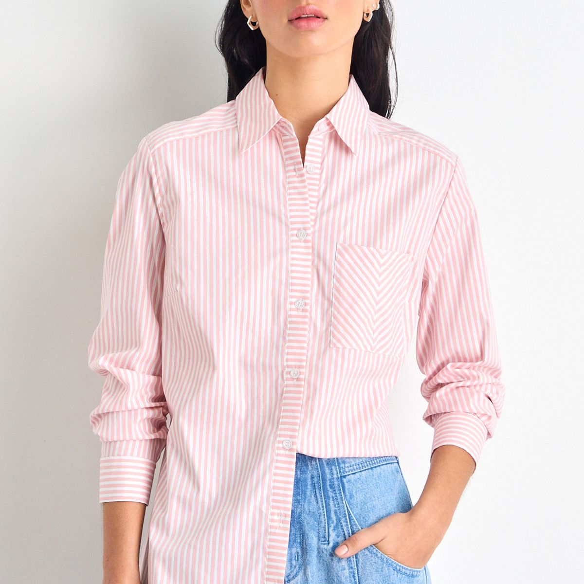 IO - Blusas Manga Larga Mujer Rosa IO