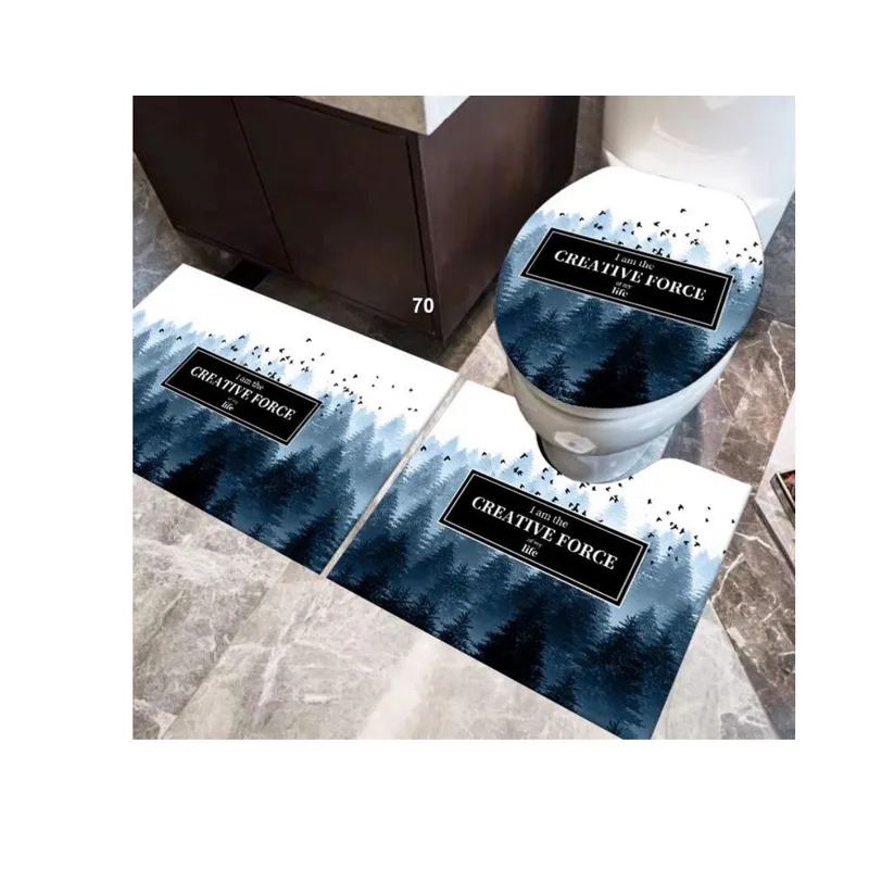 GENERICO - juego De Alfombras De Baño Set De 3 Pcs Antideslizante