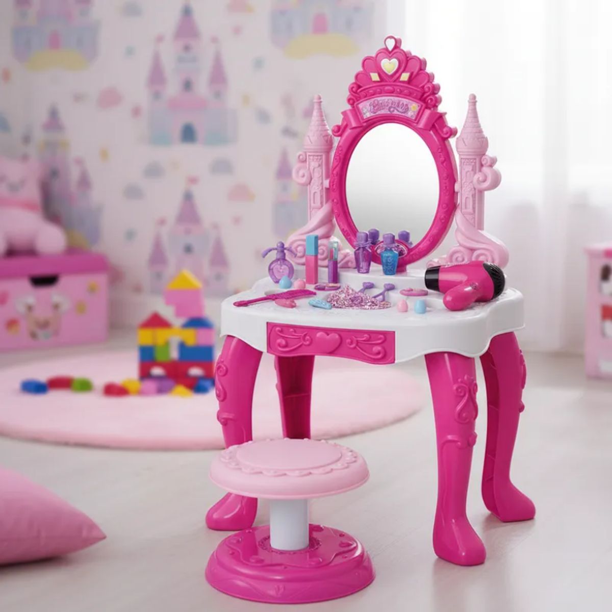 GENERICO - Tocador Princesa Maquillaje Para Niñas De Juguetes