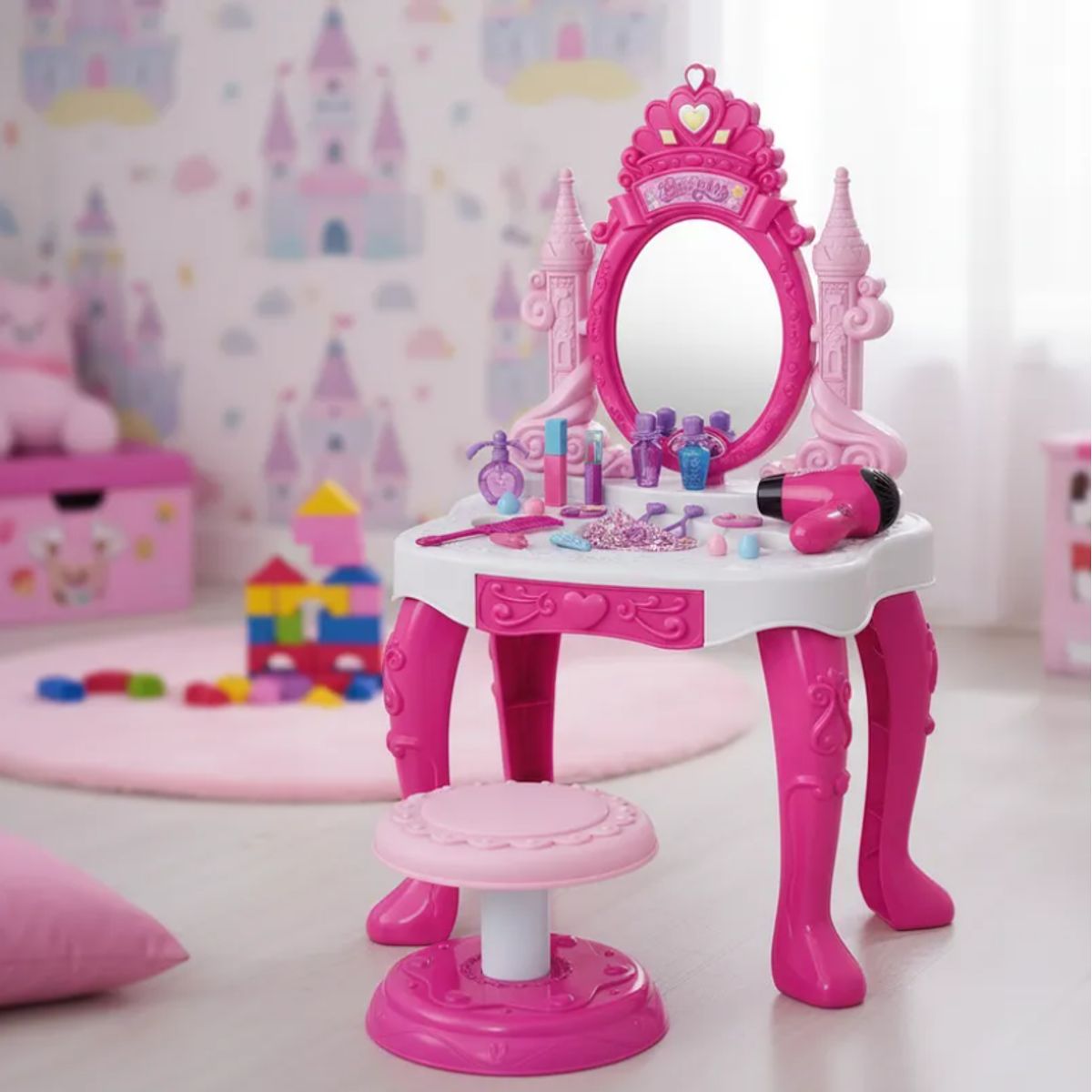 GENERICO - Tocador Princesa Maquillaje Para Niñas De Juguetes