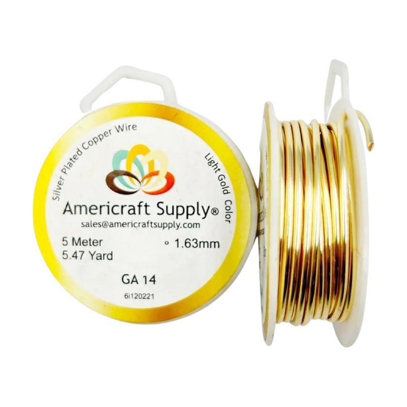 GENERICO - Alambre Americraft supply calibre 14 dorado ligero lightgold