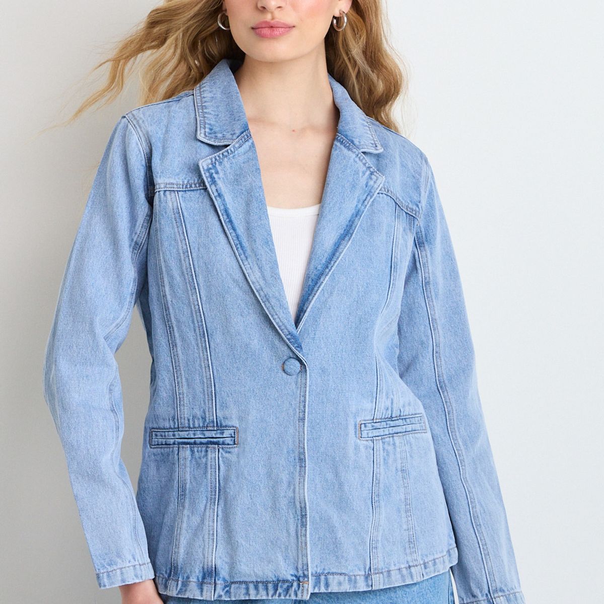 IO - Blazer Mujer Celeste IO