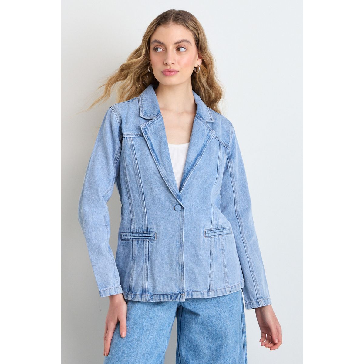 IO - Blazer Mujer Celeste IO