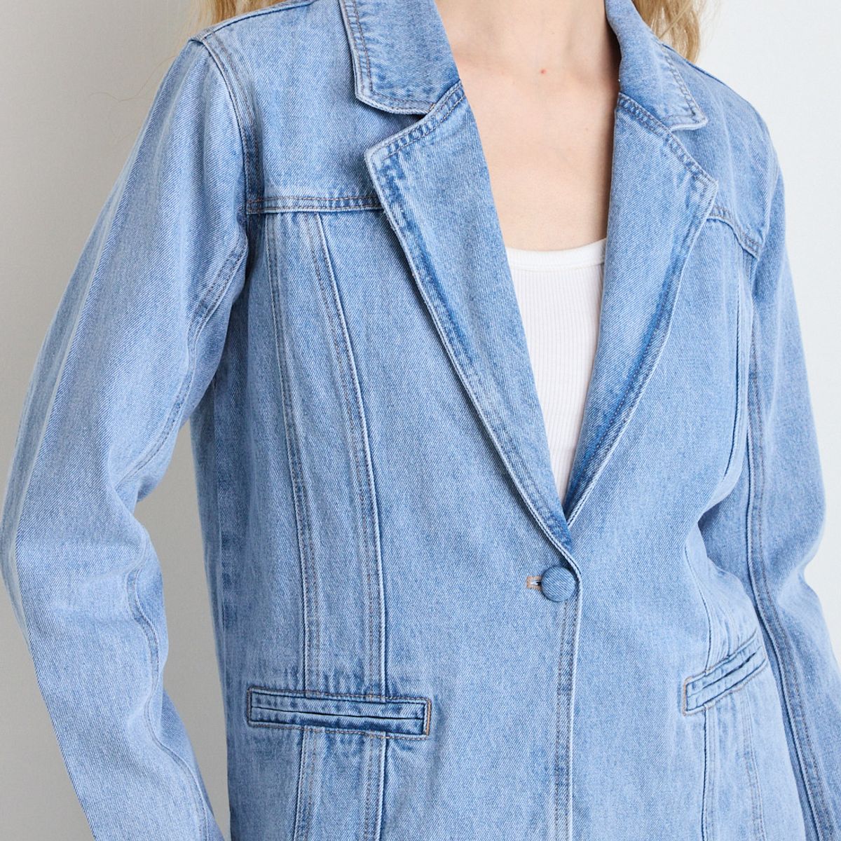 IO - Blazer Mujer Celeste IO