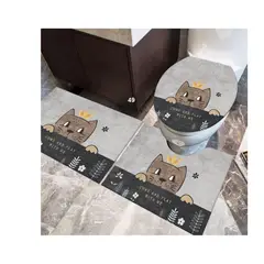 GENERICO - Juego De Alfombras De Baño Set De 3 Pcs Antideslizante