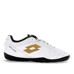 LOTTO - Zapatilla Baby Futbol Juvenil - Stadio 705 TF JR Blanco Dorado