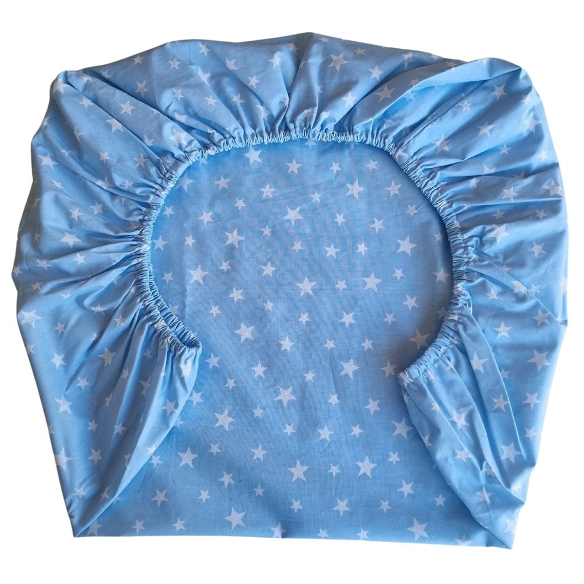 GENERICO - Set de 2 Sábanas Bajeras para colecho Mini Estrellas Blancas Fondo AZUL