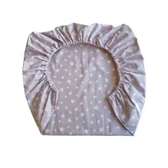 GENERICO - Set de 2 Sábanas Bajeras para colecho Mini Estrellas Blancas Fondo ROSAPALO