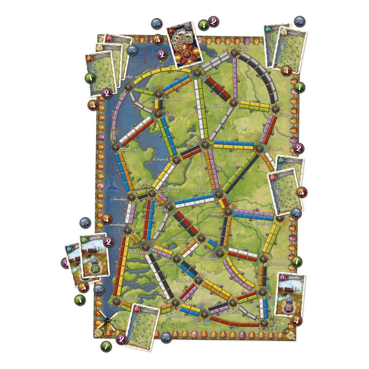 DAYS OF WONDER - Aventureros al Tren Países Bajos Nederland - Juego de Mesa