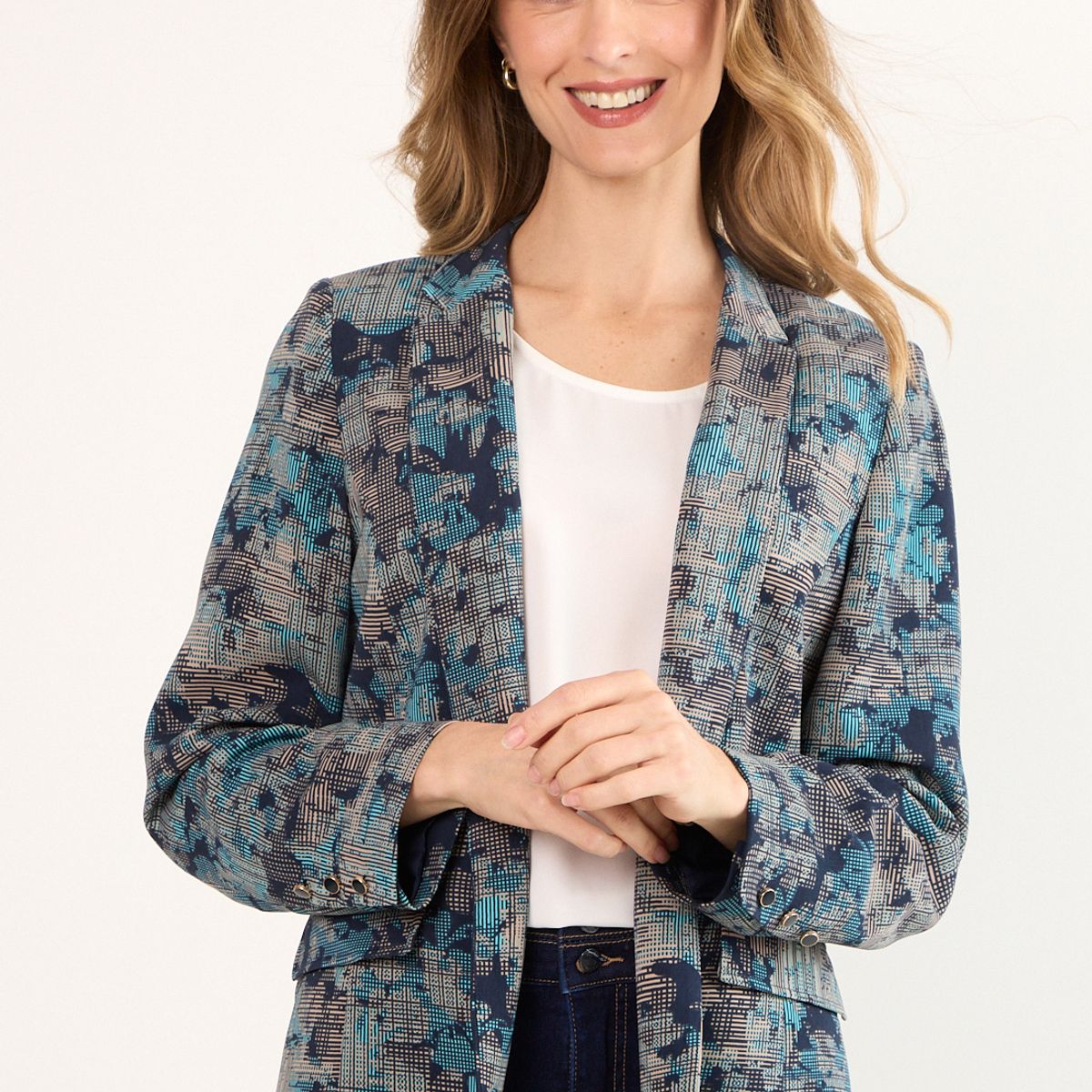 MA GRIFFE - Blazer Mujer Crudo Magriffe