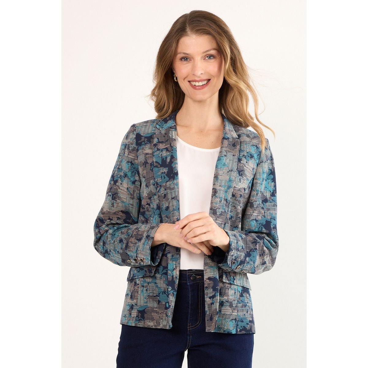 MA GRIFFE - Blazer Mujer Crudo Magriffe