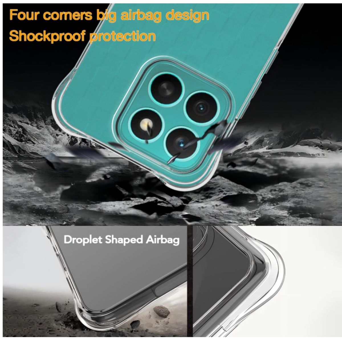 GENERICO - Carcasa Para Honor X8c 4g Transparente Reforzada