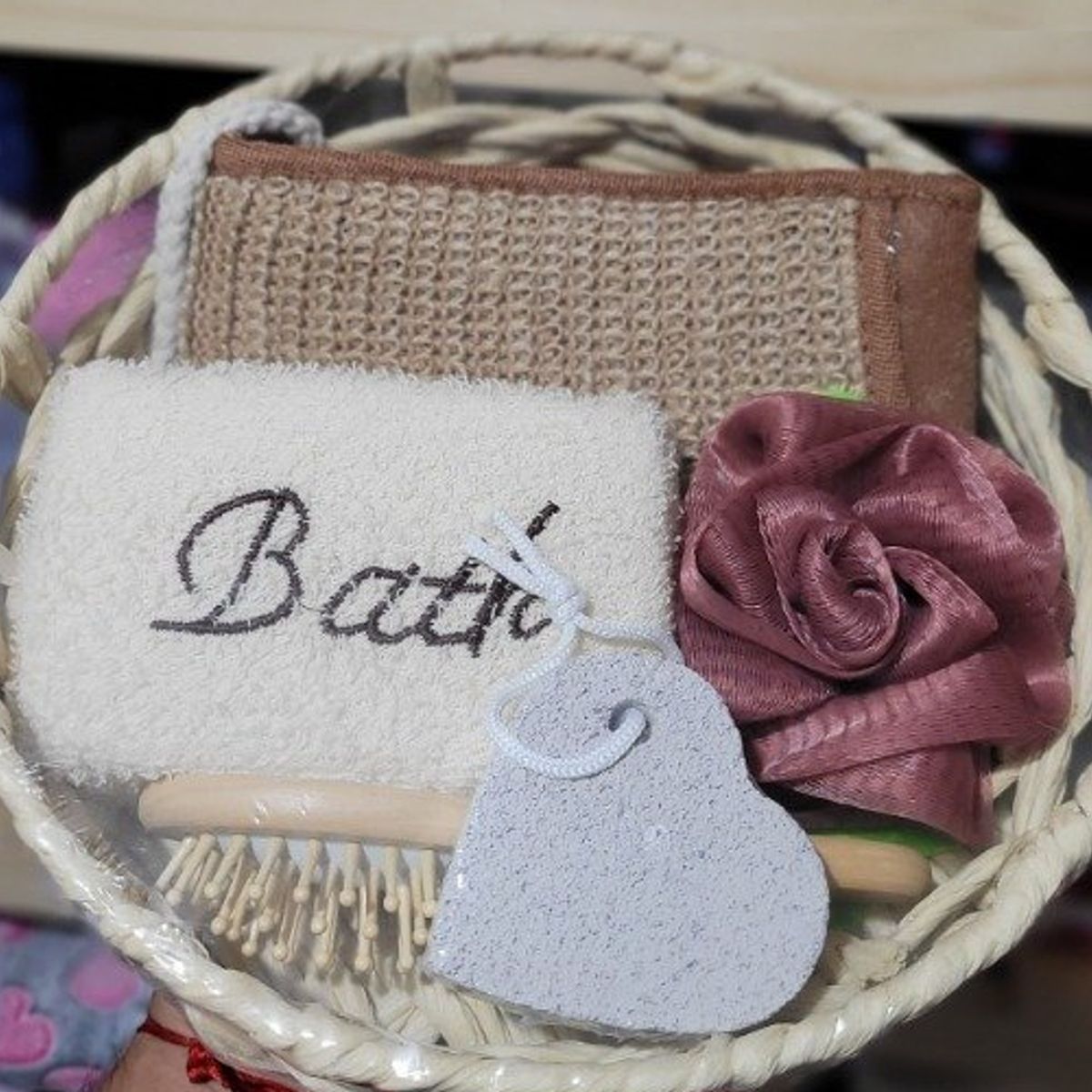 BEAUTY NATURALS - Canasto Spa Redondo En Madera Modelo Naturals