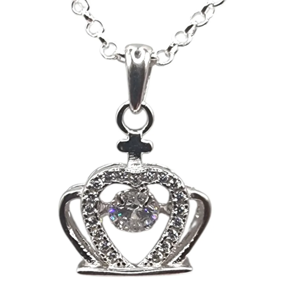 LK LUKSO - Collar con Corona 15mm en Plata 925