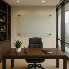 WINKO - Pizarra Empavonado 6mm 120cm x 90cm Vidrio Templado Herraje Negro