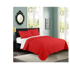 IDETEX - Quilt Cubrecama King Temporada Primavera Verano RED