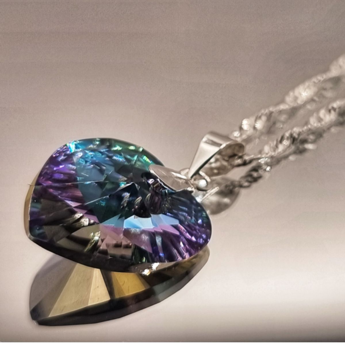 LK LUKSO - Collar con Cristal Austriaco Tornasol en Plata 925