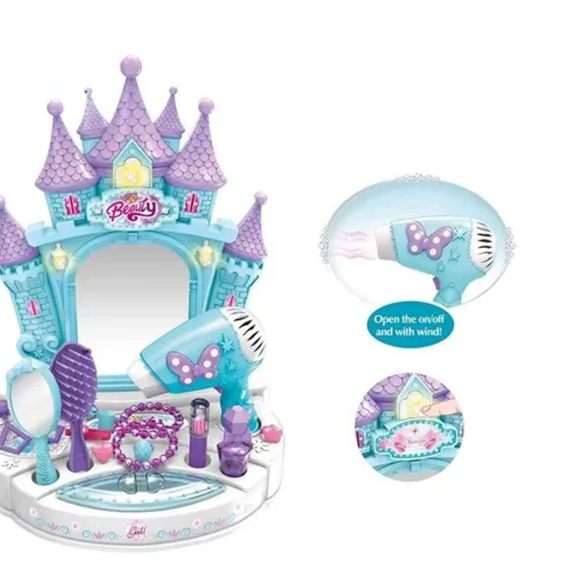 GENERICO - Set De Peluquería Juguetes Para Niñas con Luces y Sonidos
