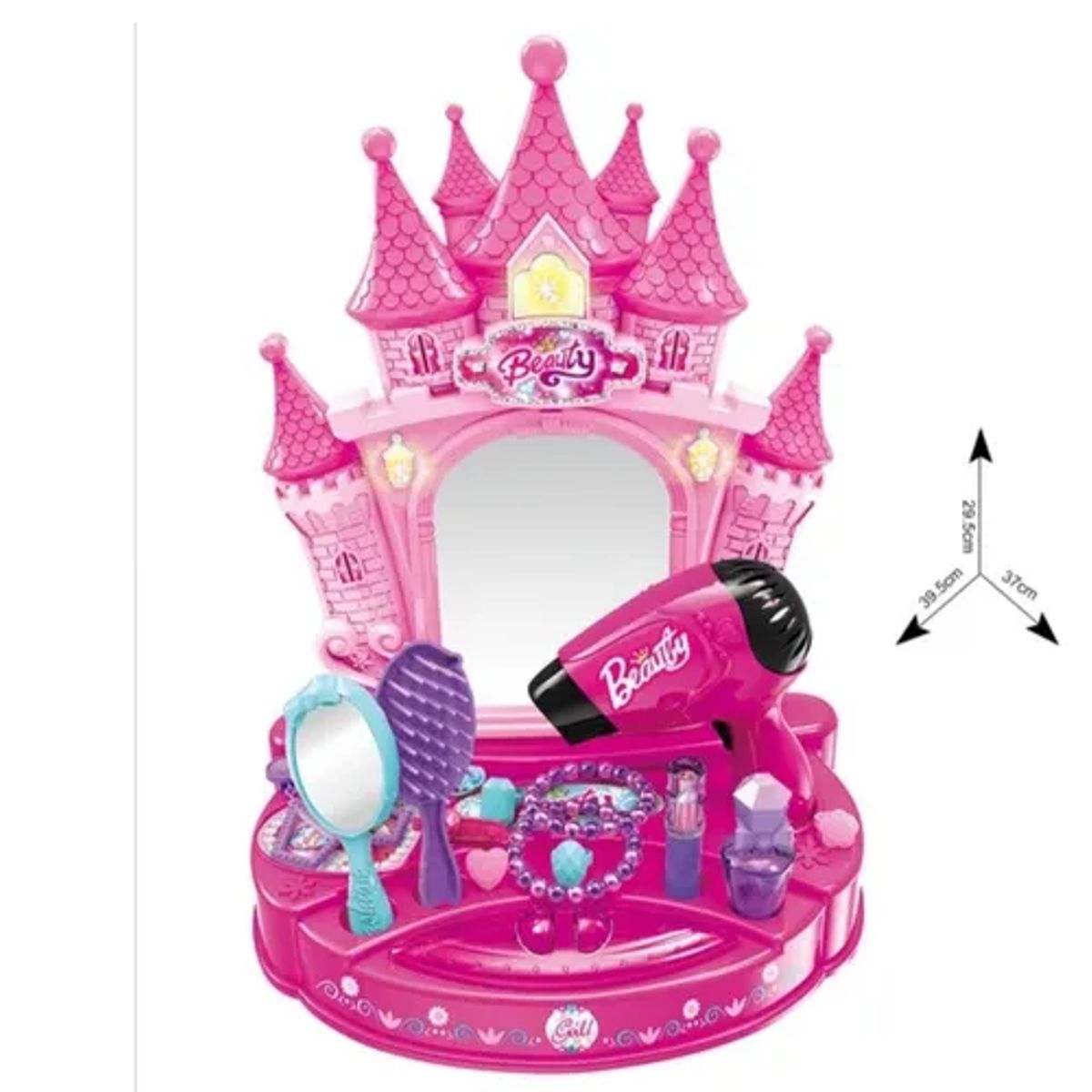 GENERICO - Set De Peluquería Juguetes Para Niñas con Luces y Sonidos Rosado