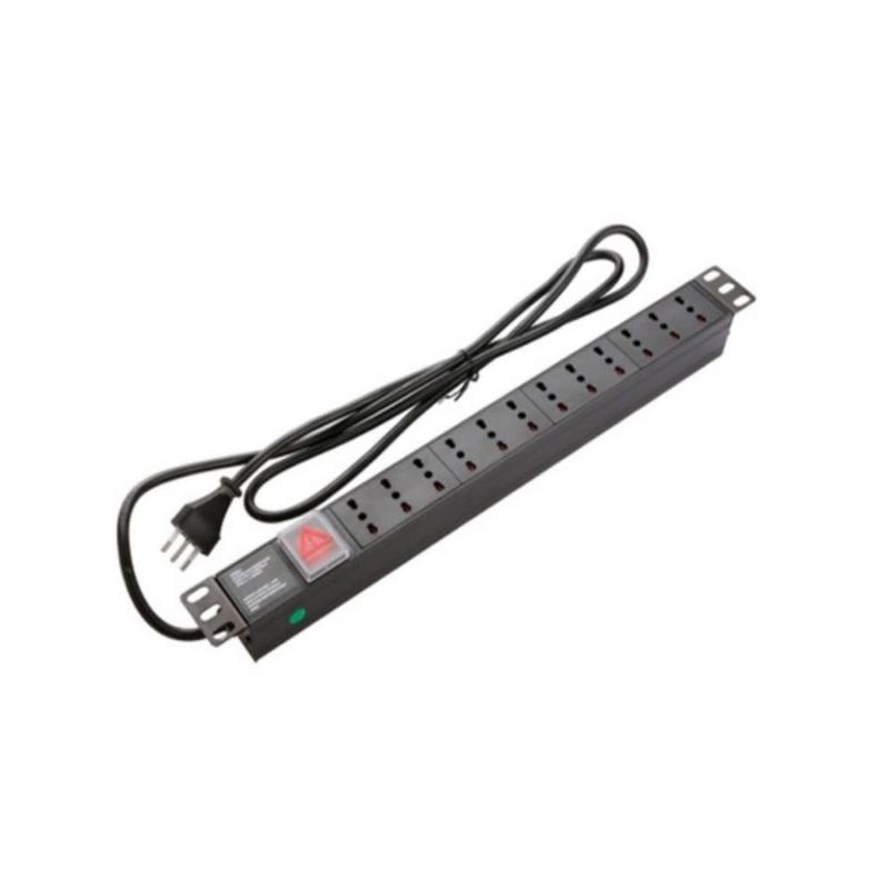 GENERICO - PDU 12 Enchufes 10A Con Interruptor 19" 1U 3m ATC