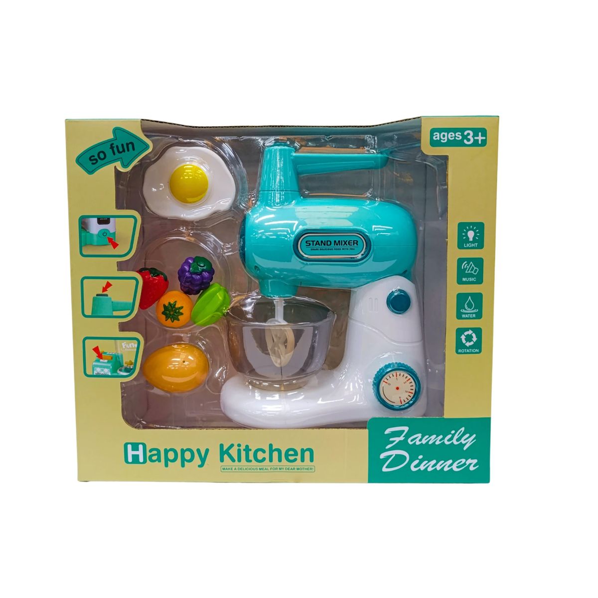 GENERICO - Juguete Batidora Para Niños Accesorios Luces Y Sonidos