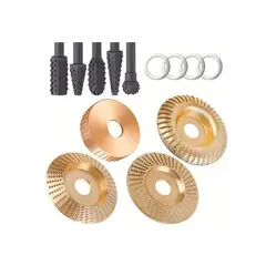 GENERICO - Juego De 4 Discos + Juego De 5 Escofinas Para Tallar Madera