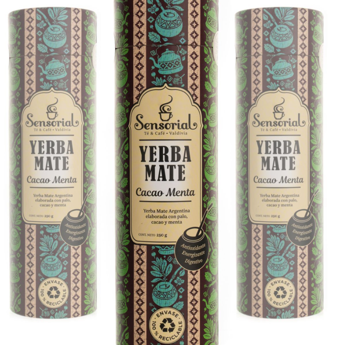 SENSORIAL - Yerba Mate Cacao Menta Tarro 250g SENSORIAL